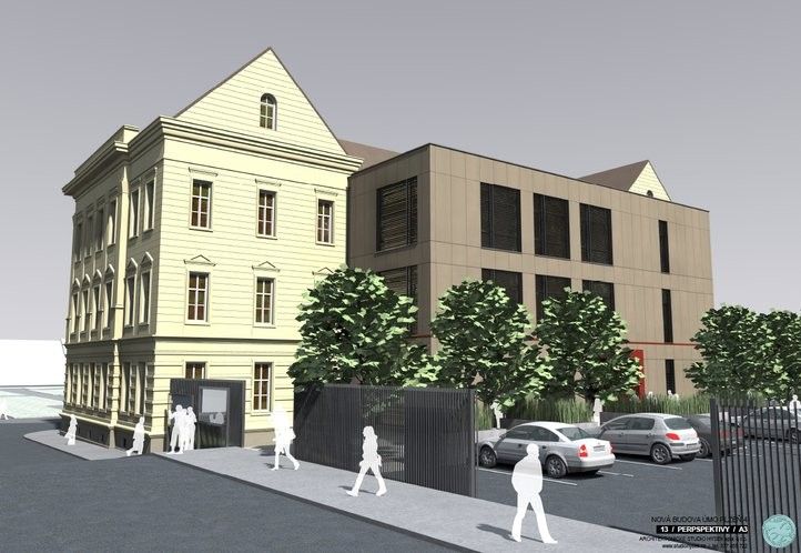 Vizualizace budoucí podoby objektu. Zdroj: Architektonické studio Hysek, spol. s r.o. 240312_vizualizace_skola_doubravka_01