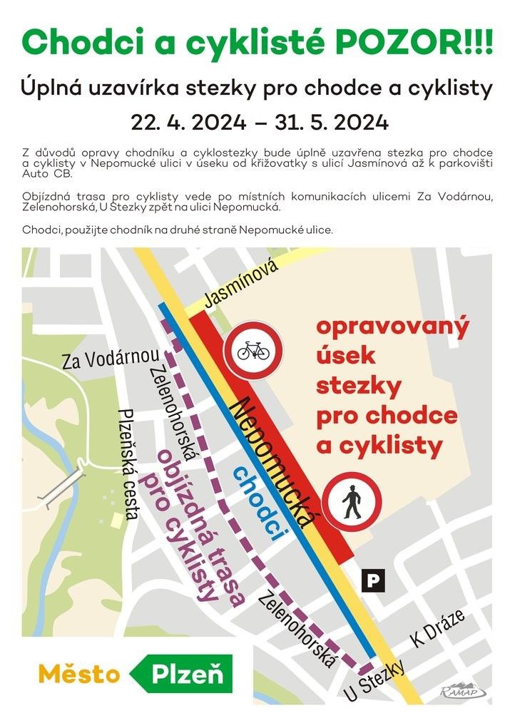 Mapka. Foto: R. Žáková 240411_nepomucka_mapka