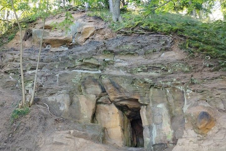 Pískovcová skála (zdroj fotografií: Správa veřejného statku města Plzně) 240621_Skala_u_Bolevaku_1