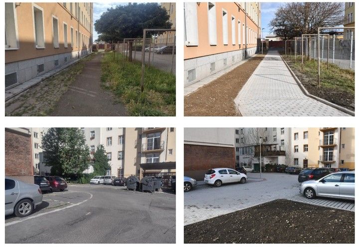 Srovnání stavu před a po rekonstrukci (fotografie: R. Žáková) 250227_Guldenerova_1