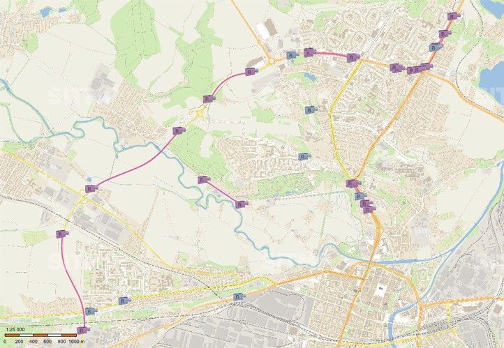 Úseková měření v Plzni - mapa 250320_Usekove_mereni_Plzen_Mapa
