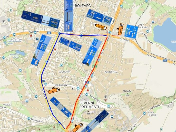 Oprava Lidické a Plaské - dopravní situace 250326_Rekonstrukce_Lidicka_situace