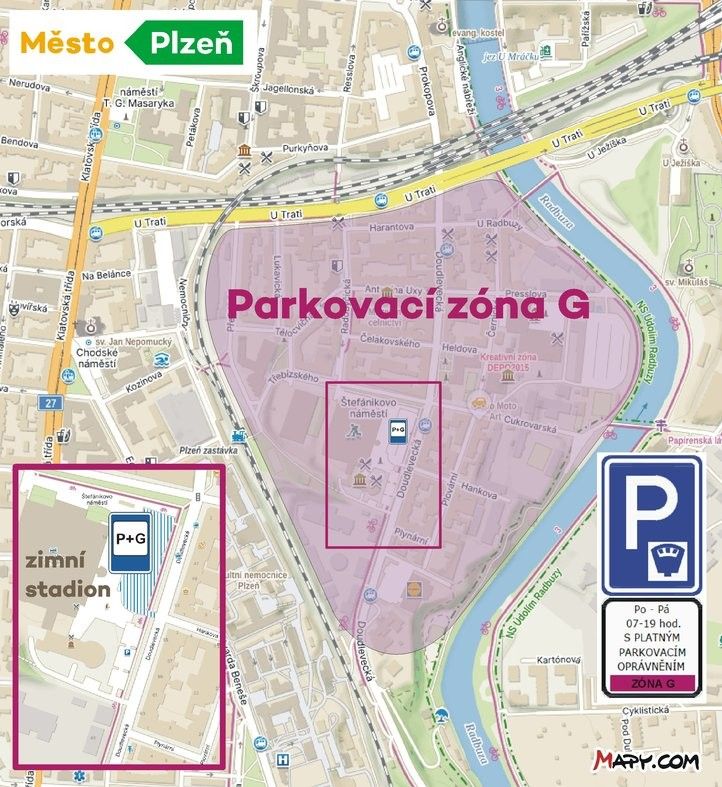 V Doudlevcích se rozšíří zóny placeného parkování. Fotografie: R. Žáková 251009_parkovaci_zona_doudlevecka_mapka