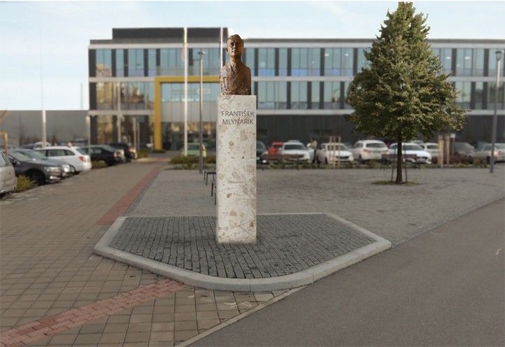 Vizualizace návrhu Jindřicha Zeithammla 260320_Pamatnik_Frantisek_Mlynarik