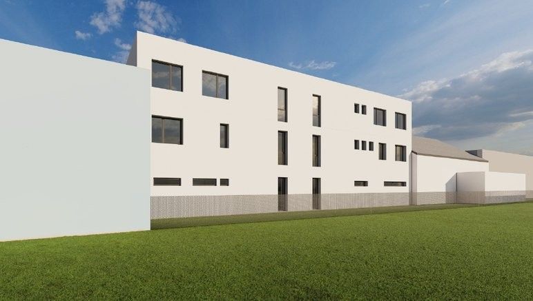 Budoucí podoba nového zázemí. Zdroj vizualizací: Ing. arch. Lubomír Korčák, Ing. arch. Jitka Rábová 260826_Nizkoprahove_Centrum_Vizualizace_2